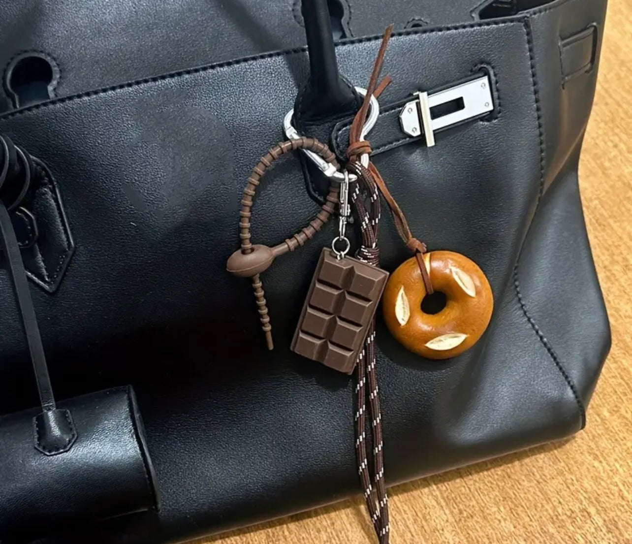 Choco-Pretzel Bag Charm
