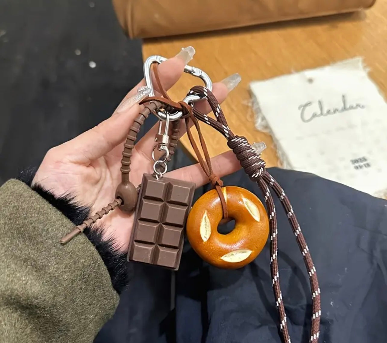 Choco-Pretzel Bag Charm
