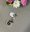 Pearl Heart Luxe Charm | Elegant Bag & Key Accessory