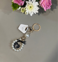 Pearl Heart Luxe Charm | Elegant Bag & Key Accessory